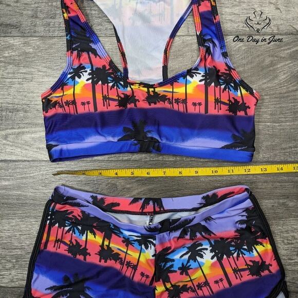 Jaycosin Crop Top Halter Bikini Swimsuit Size S - Picture 3 of 4